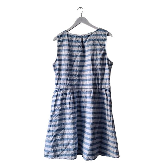 Beach Lunch Lounge Blue & White Striped Sleeveless Dress - Size XL (NWT) - Picture 2 of 15